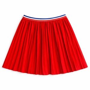 BCBGIRLS Red Pleated Skirt | Size L | Sport Waistband | 18” Length